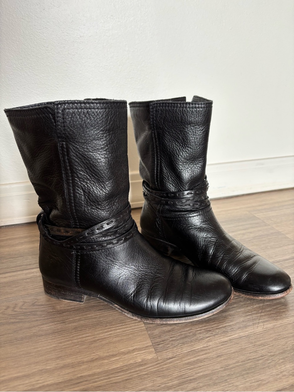 Frye Cara Pickstitch Leather Boots